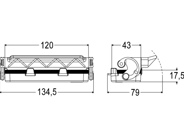 protection cover, size 104.27, alu, 1 lever, gasket, loop