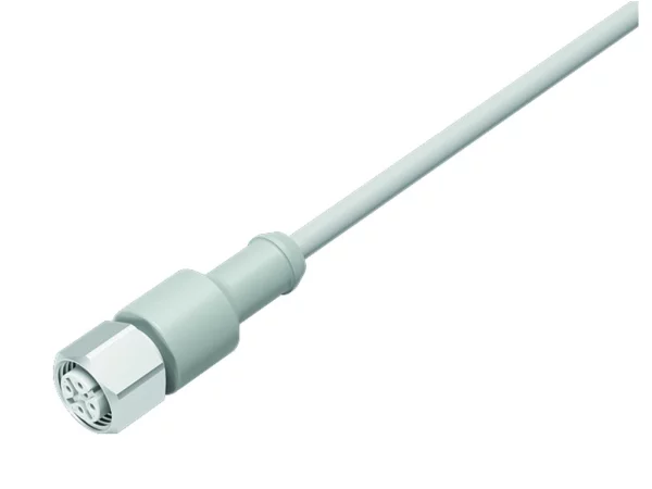 Female cable connector, moulded