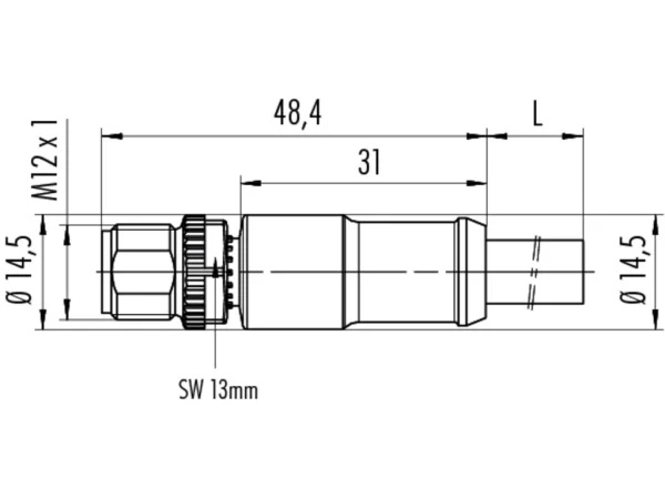 Male cable connector