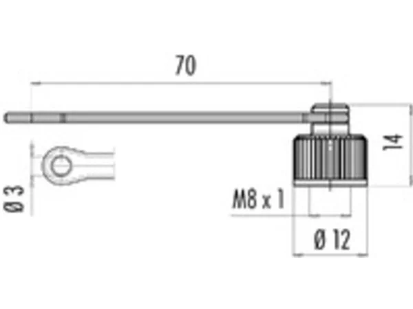 Protection cap for male panel mount connector