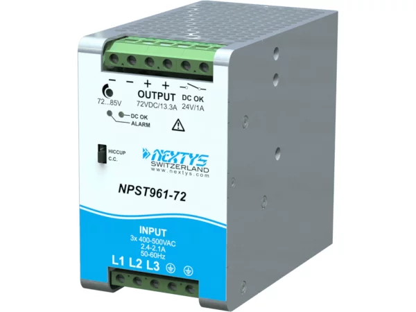 Power Supply 3Ph, 960W Din-Rail AC/DC 72 Vdc 13,3 A