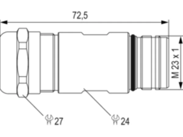Straight Connector, Male Thread