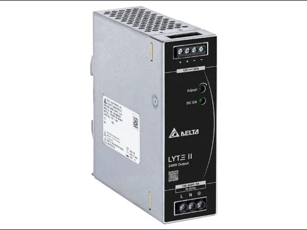 Power Supply, 1Ph, 240W, DIN Rail, AC/DC, 12 Vdc, 20 A