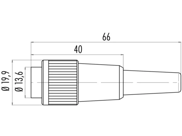 Male cable connector