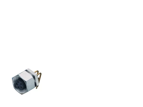 Female angled panel mount connector