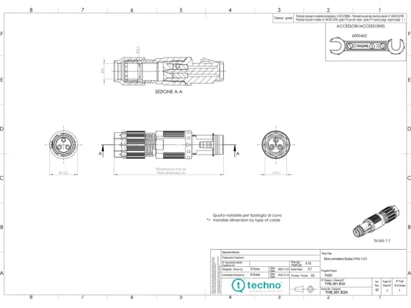 Micro socket connector screw