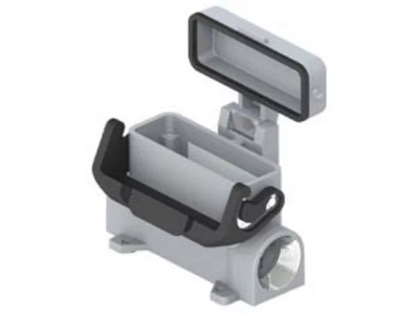 surface mounting housing, high, size 66.16, IL-BRID alu, 1 lever, 2xPG21 side, cov.