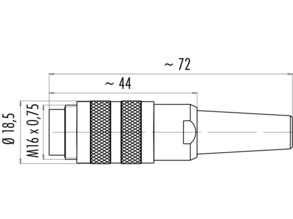 Male cable connector