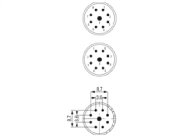 Inserts 9-pole (8+1)