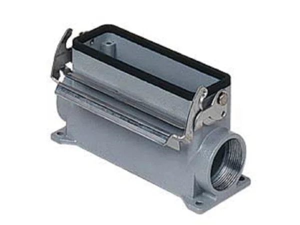 surface mounting housing, high, size 77.27, HNM alu, 1 lever, 1xM32 side