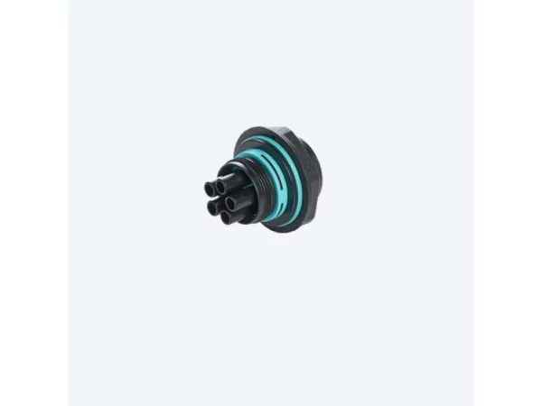 Mini socket connector panel-mounted