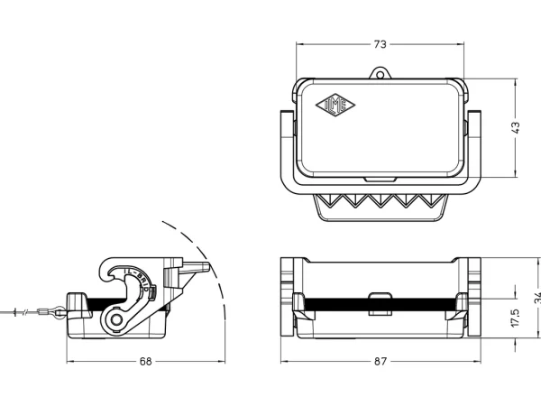 cover, size 57.27, with loop