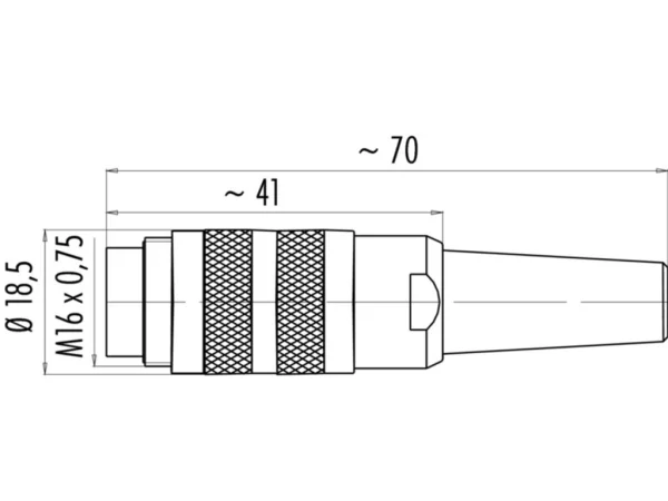 Male cable connector