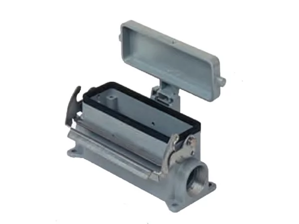 surface mounting housing, size 77.27, V-TYPE alu, 1 lever, 2xM25 side, cover metal