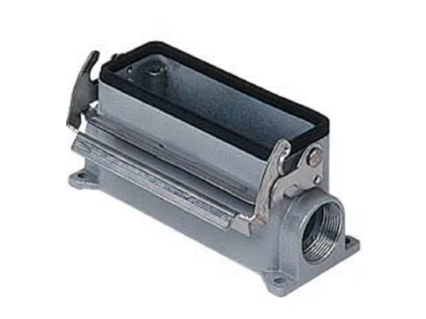 surface mounting housing, size 77.27, HNM alu, 1 lever, 1xM25 side