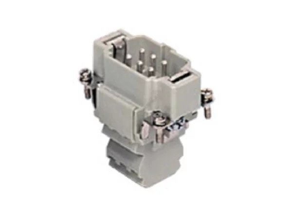 male insert, size 44.27, 6p+PE, silver, 2x spring, 16A, 500V