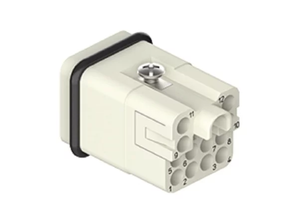 male insert, size 21.21, 12p+PE, 7,5A, 250V, for CIF Q12 2.4