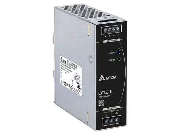 Power supply, 1Ph, 240W, DIN Rail, AC/DC, 15 Vdc, 16 A