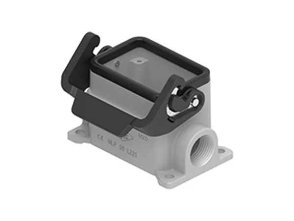 surface mounting housing, size 44.27, IL-BRID stainless steel, 1 lever, 2xM20 side