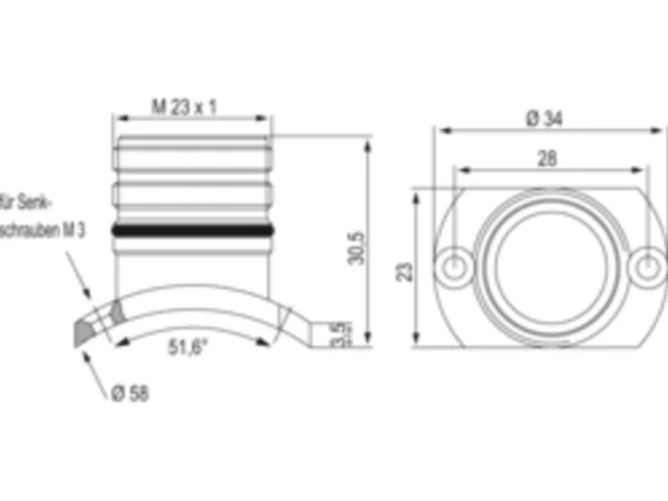 Panel Connector with Radius Flange