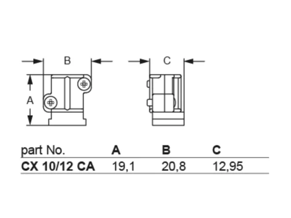 clamp, for conductor diameter 10-12mm
