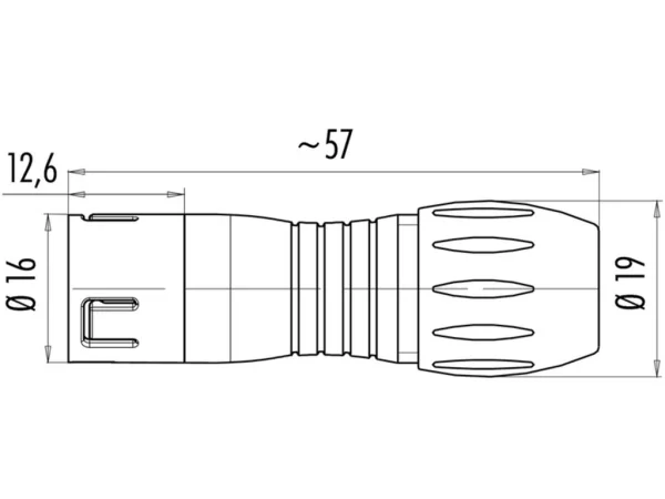 Male cable connector