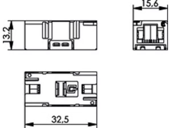 female insert, 8p+GND, 1A, 50V, RJ45, mounting to ATR C22