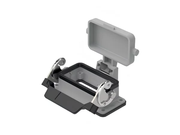 bulkhead mounting housing, size 57.27, C-TYPE alu, 1 lever, cover metal