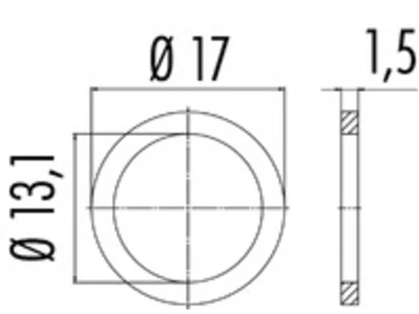 Flat sealing for fixing thread