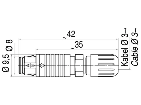 Male cable connector
