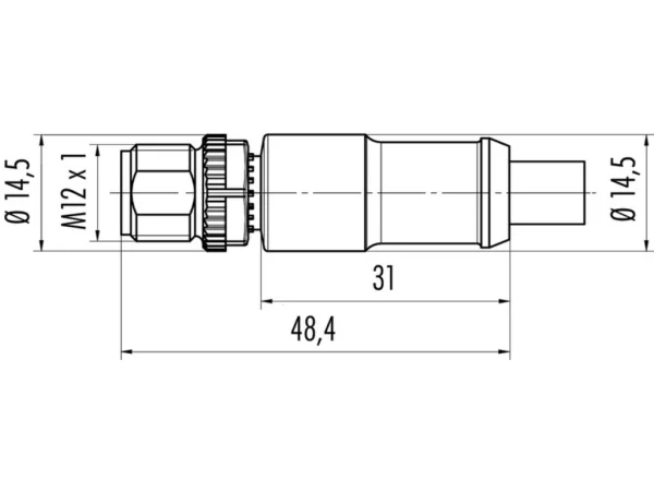 Male cable connector