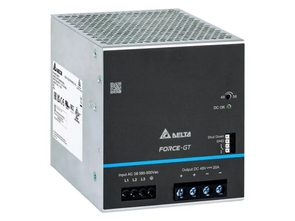 Power supply, 2,3Ph, 960W, DIN Rail, AC/DC, 48 Vdc, 20 A