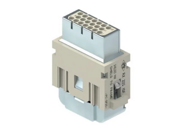 female insert, MIXO HNM, 1MU, 20p, crimp, 4A, 32V, with contact to PE