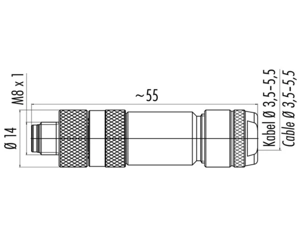 Male cable connector