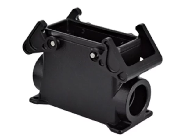 surface mounting housing, high, size 57.27, LS-type alu, 2 levers, 1xM32 side
