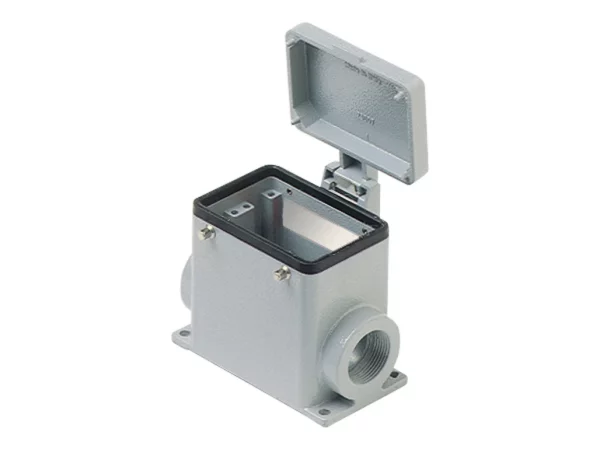 surface mounting housing, size 66.40, C-TYPE alu, 4 pegs, 2xM32 side, cover metal