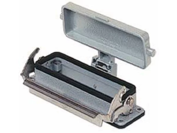 bulkhead mounting housing, size 104.27, V-TYPE alu, 1 lever, cover metal