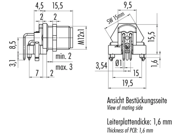 Male receptacle