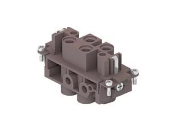 female insert, size 77.27, 4p+PE, screw, 80A, 830V, 180°