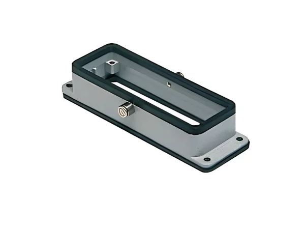 bulkhead mounting housing, size 104.27, central lever alu, 2 pegs