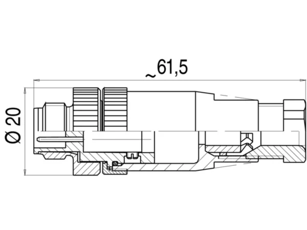 Male cable connector