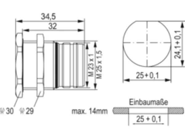 Single Hole Panel Connector