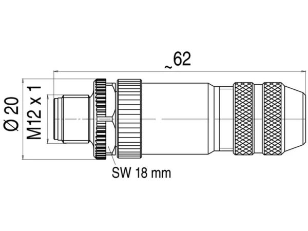 Male cable connector