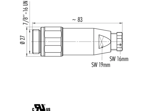 Male cable connector
