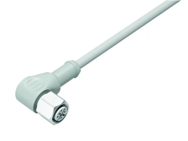 Female angled connector, moulded