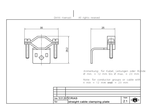 strain relief, angled, for inserts CT