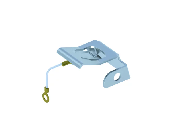 locking device, for bulkhead and surface mounting housings low with 2 levers, with eyelet