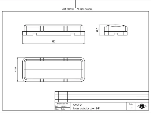 protection cover, size 104.27, plastic, for hood and housing