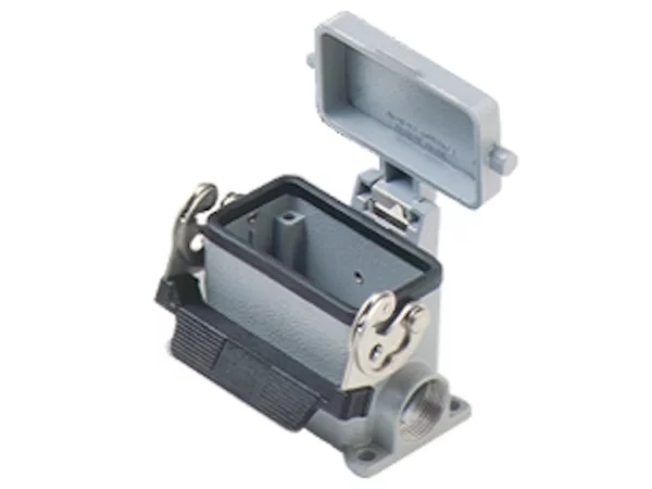 surface mounting housing, high, size 57.27, C-TYPE alu, 1 lever, 2xM40 side, cover metal