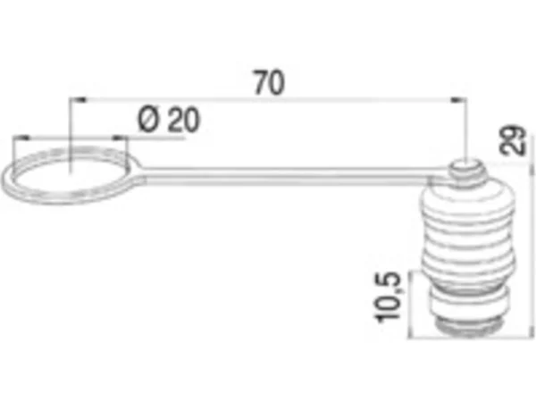 Protection cap for male panel mount connector